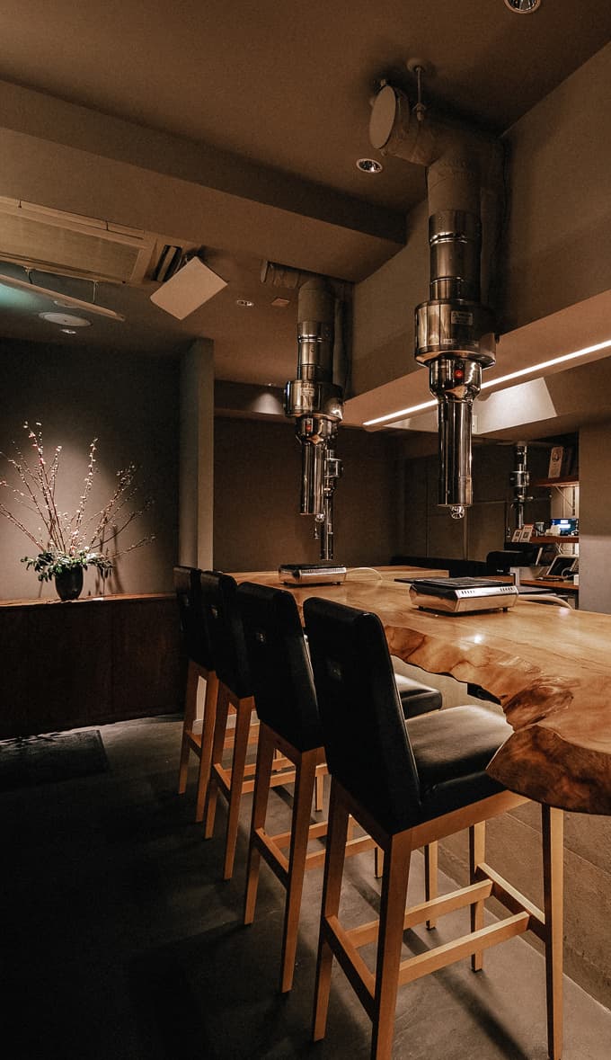 カウンター席限定の御所の極コース